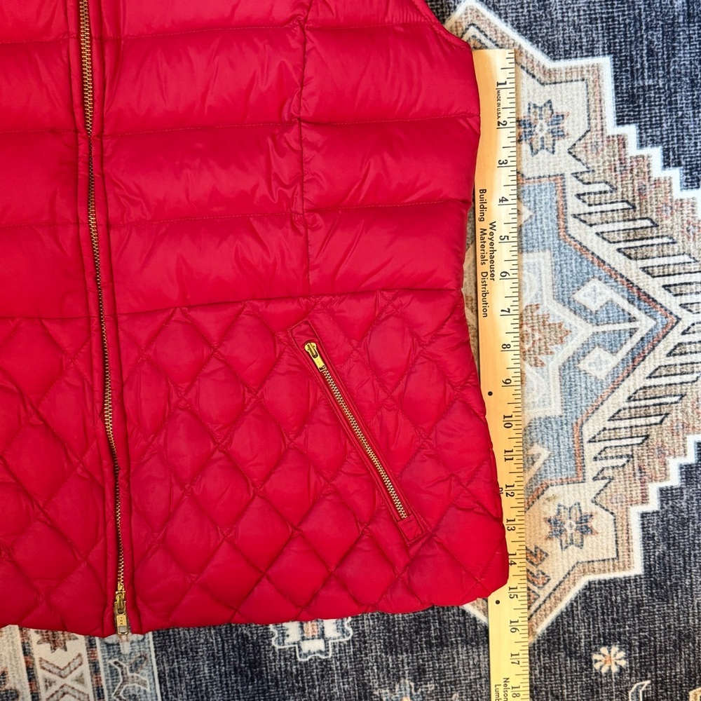 Talbots Red Quilted Puffer Vest Women’s Size Large - Picture 8 of 9